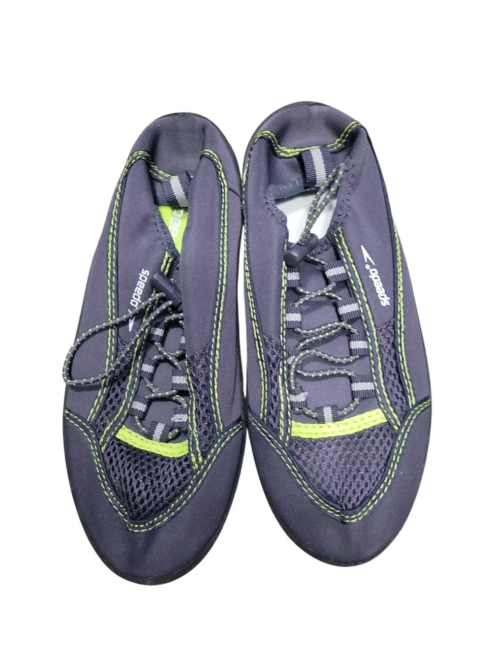 Speedo Boy's Gray with Lime Accent Water Shoes